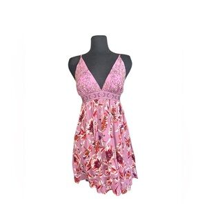 Xhilaration Women's Purple Floral Backless Dress Size Medium